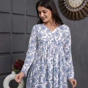 casual regular sleeves printed women light blue, white top